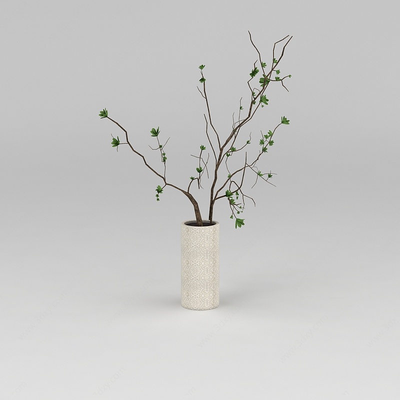 室内绿植花瓶摆件3D模型
