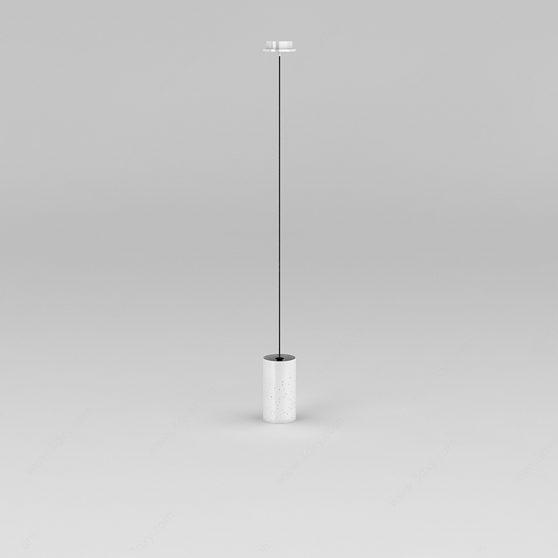 现代特色圆柱形吊灯3D模型