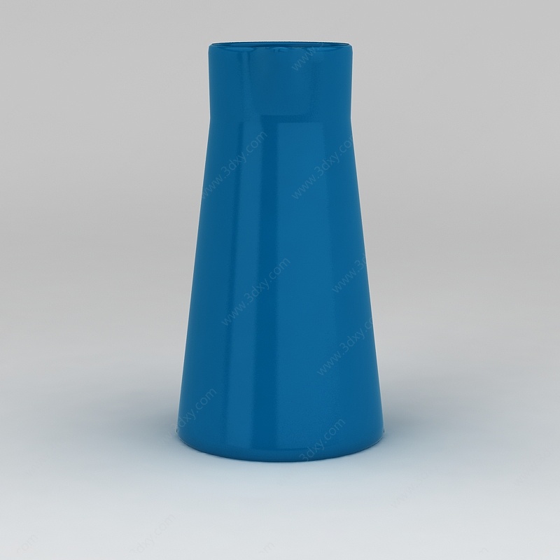 蓝色花瓶摆件3D模型