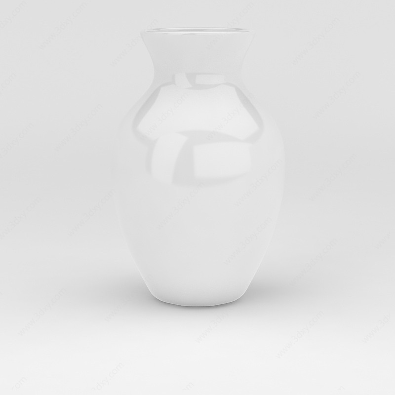 中式陶瓷花瓶摆件3D模型