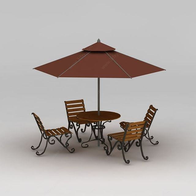 露天咖啡厅3D模型