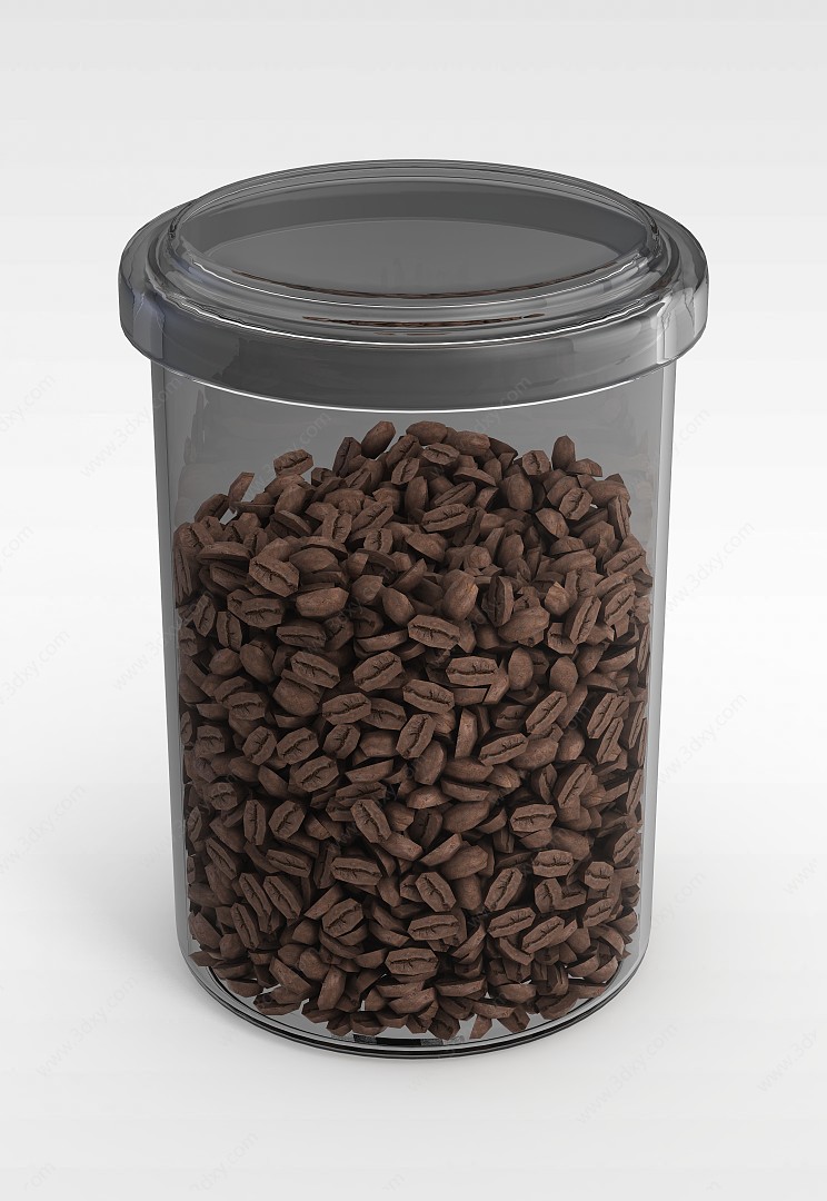 真空玻璃咖啡豆密封罐3D模型