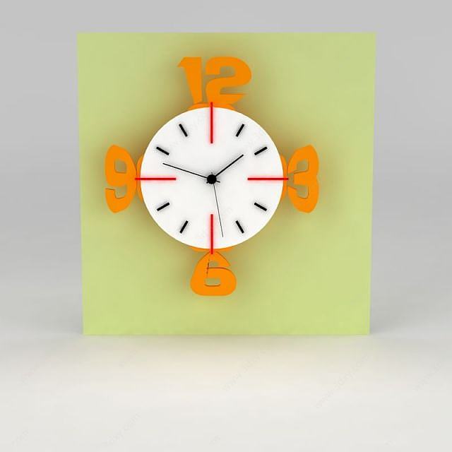创意可爱钟表3D模型