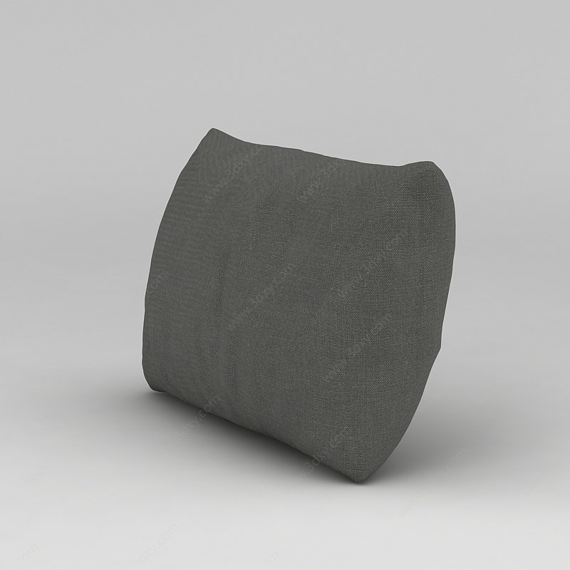 灰色布艺沙发靠枕3D模型
