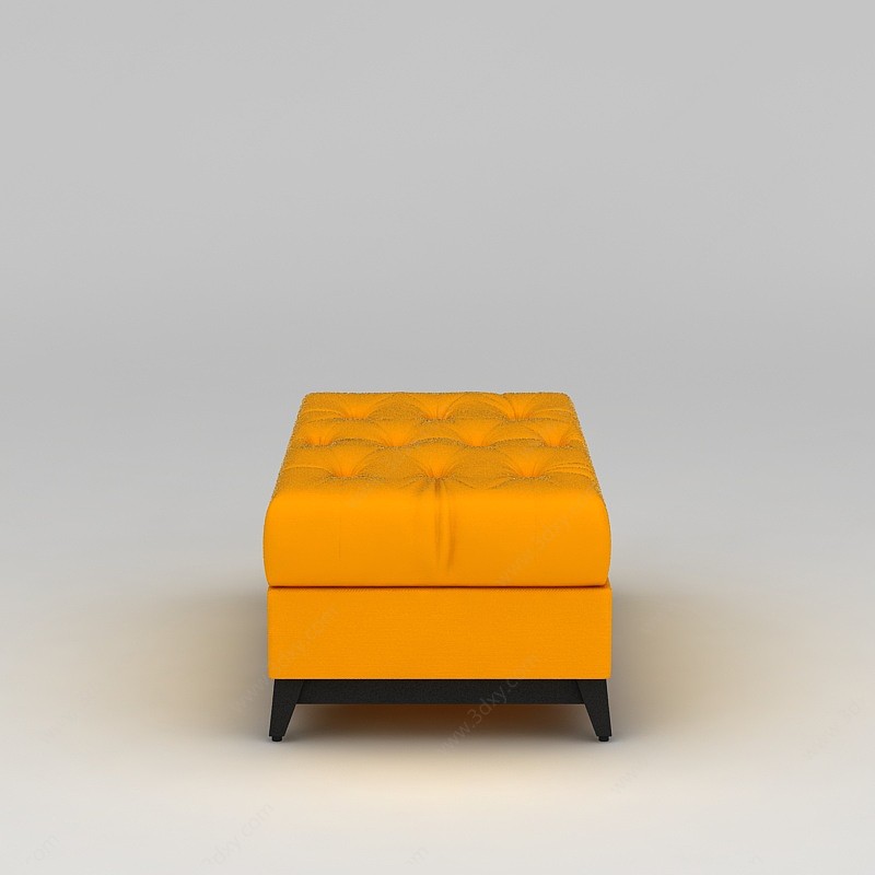 北欧黄色沙发榻3D模型