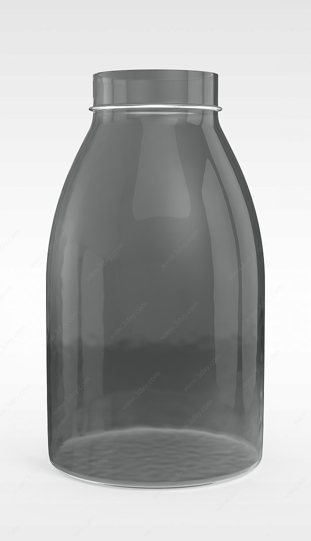 透明玻璃瓶3D模型
