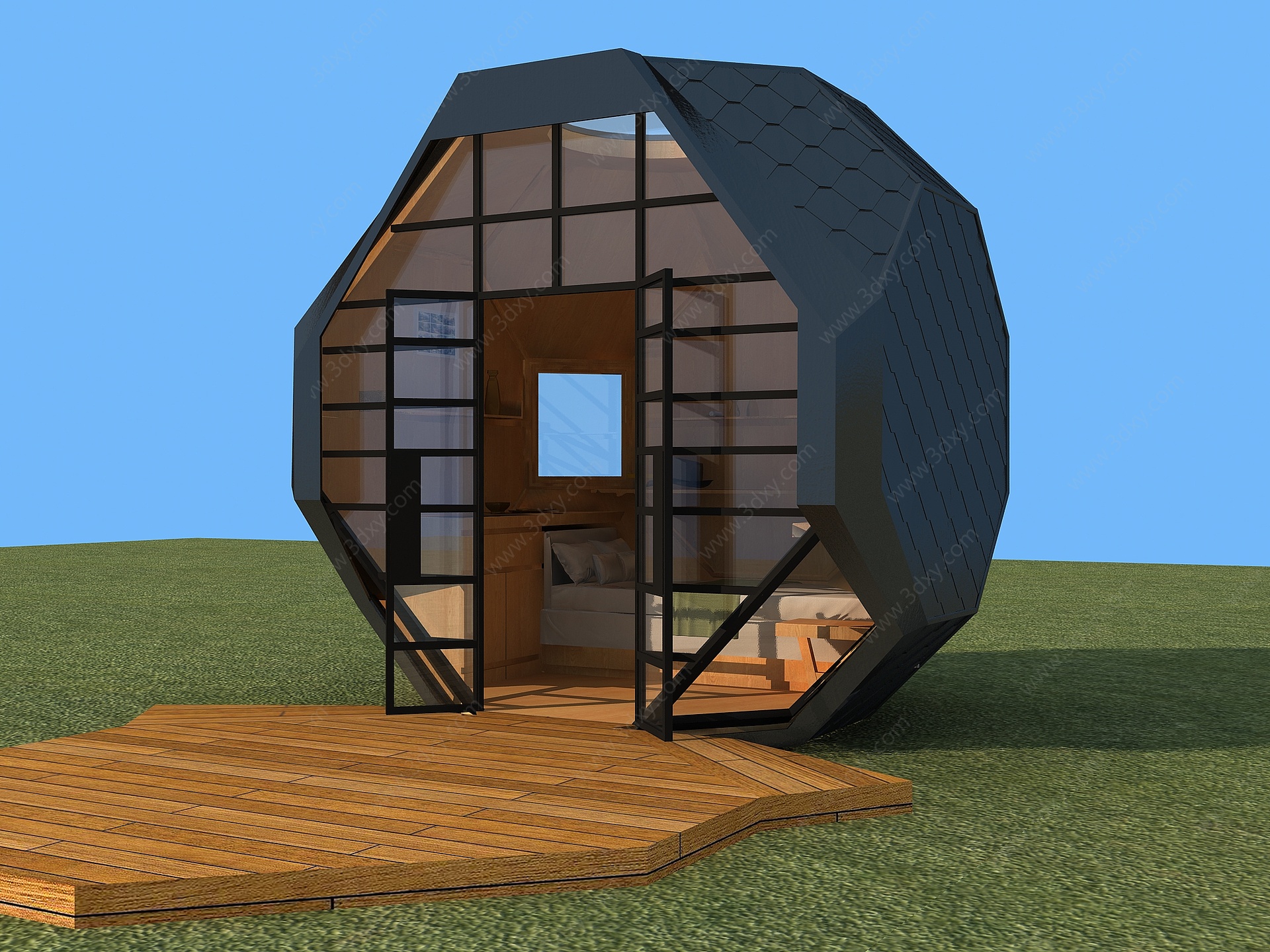休闲度假钻石小屋3D模型