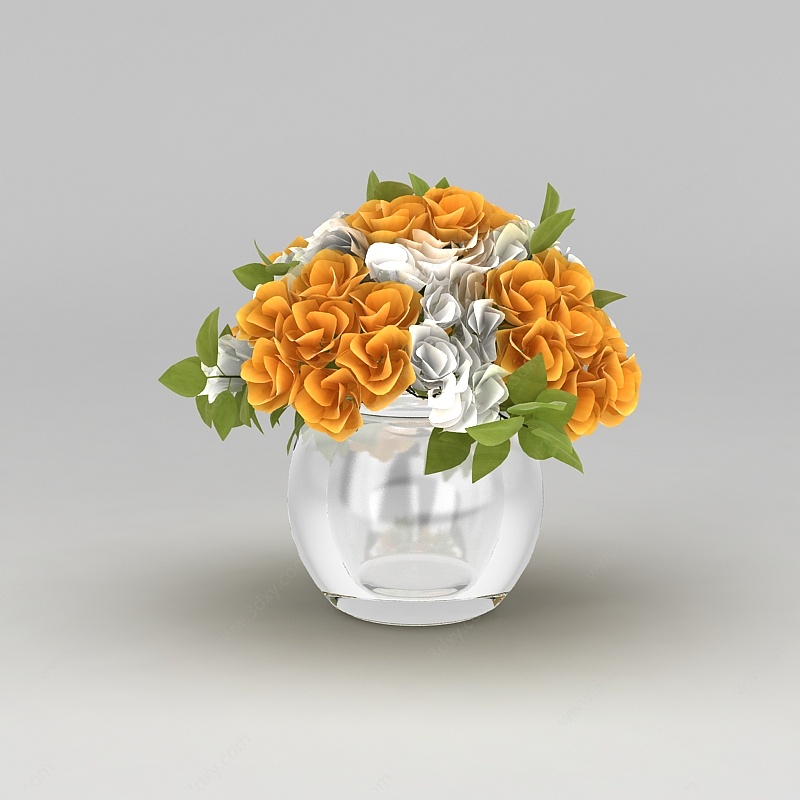 现代室内花瓶装饰摆件3D模型