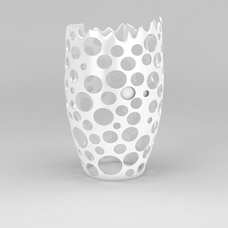 时尚创意镂空装饰花瓶3D模型