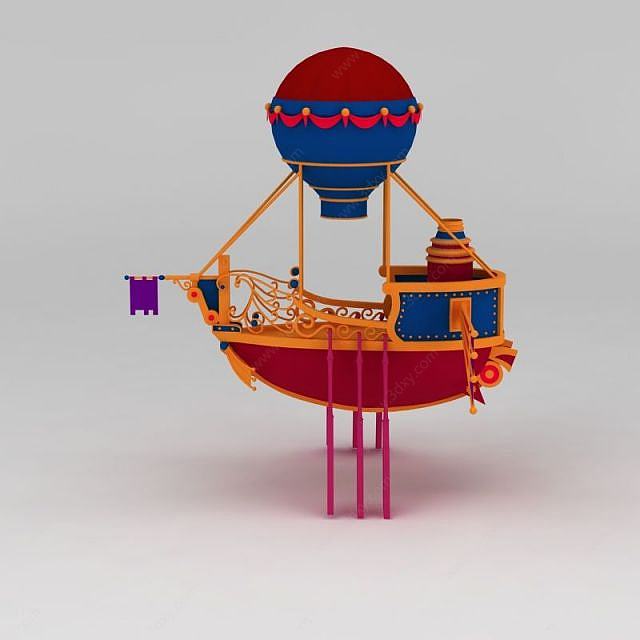 儿童卡通船3D模型