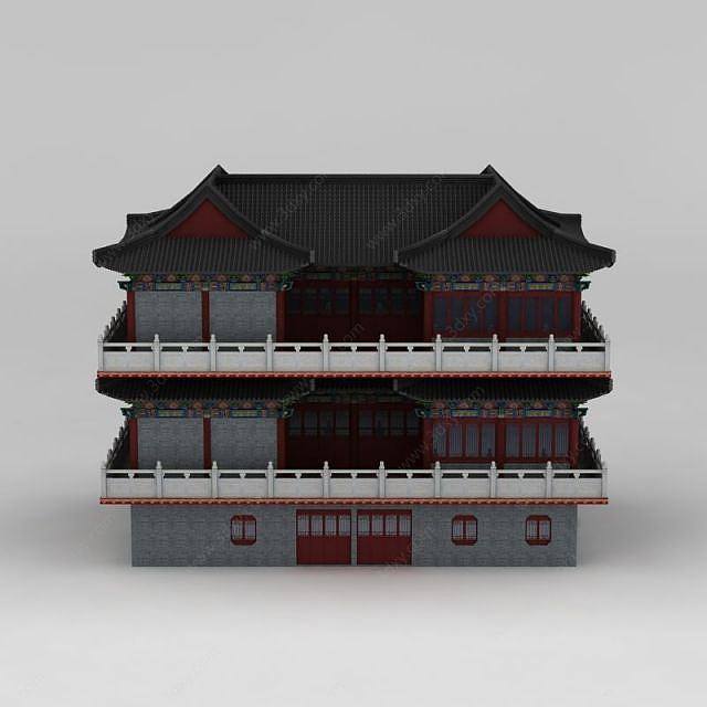 古代建筑涌萃楼3D模型