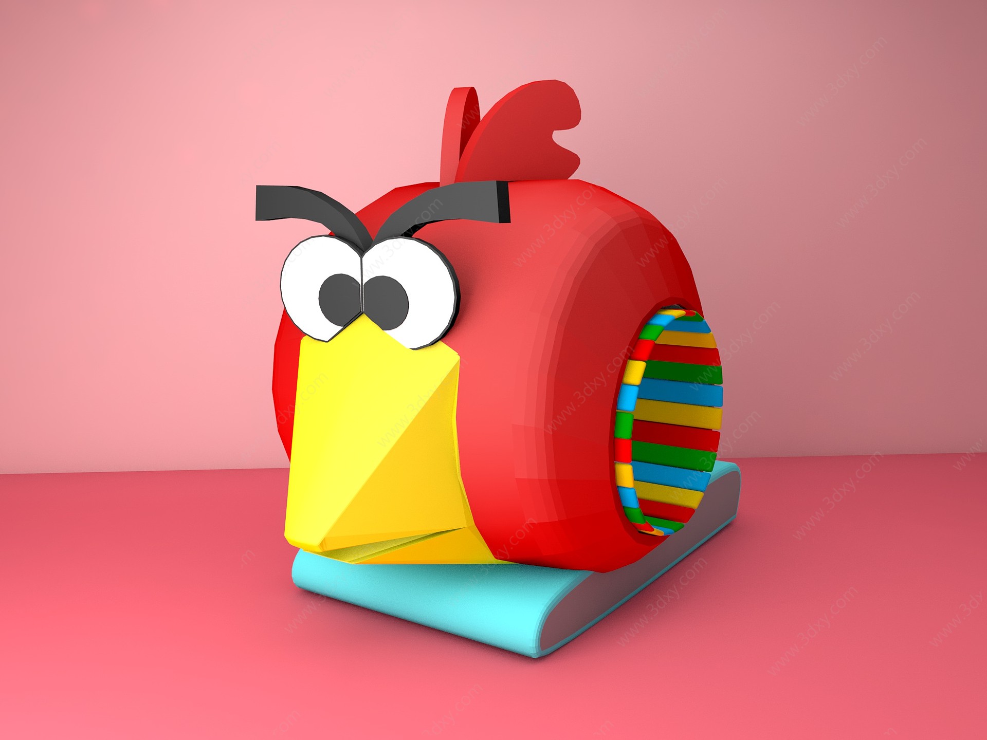 儿童游乐设施愤怒的小鸟3D模型