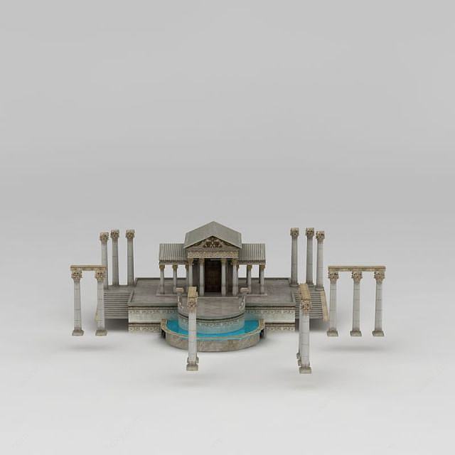 欧式神殿3D模型