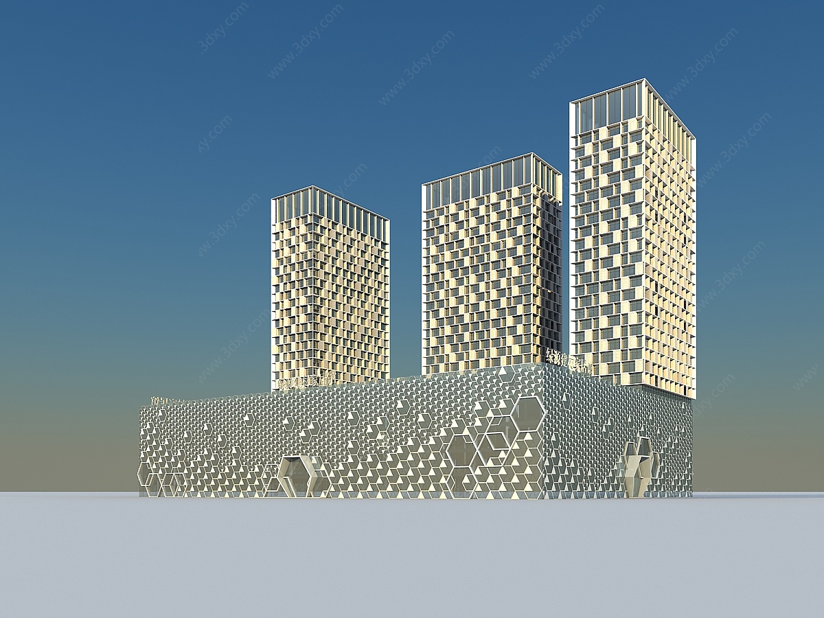 现代塔楼3D模型