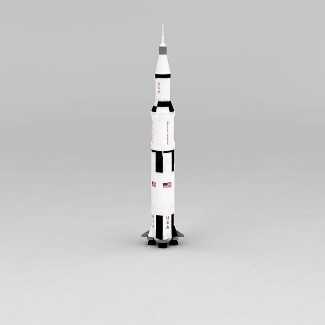 美国土星号火箭3D模型