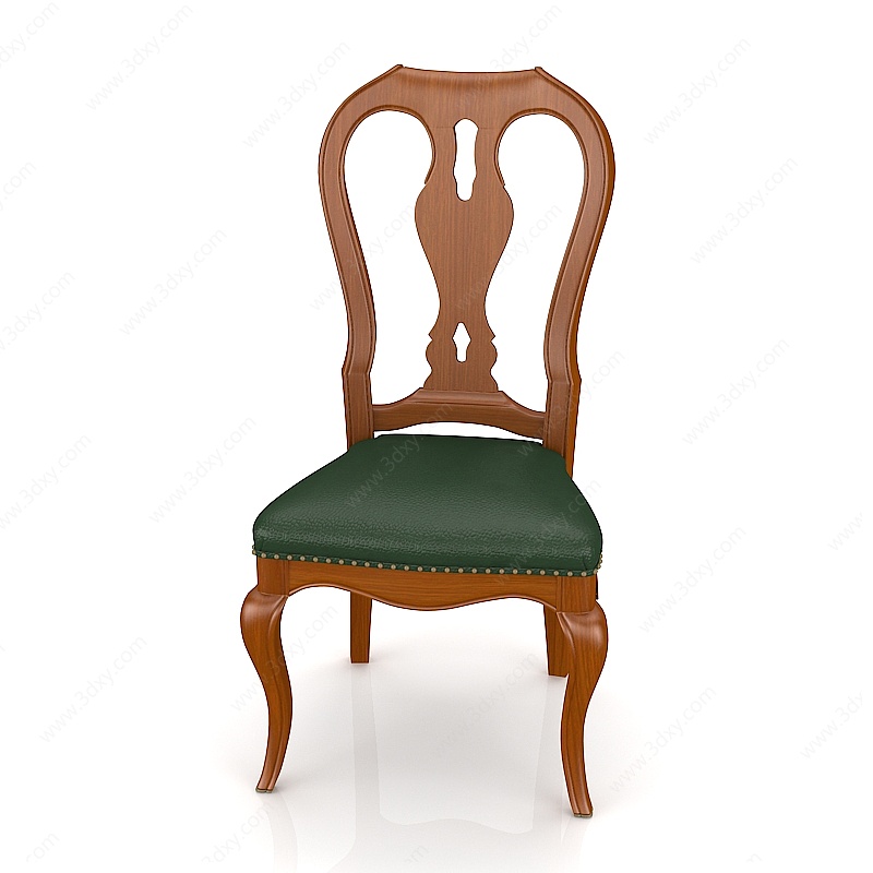 美式无扶手餐椅3D模型