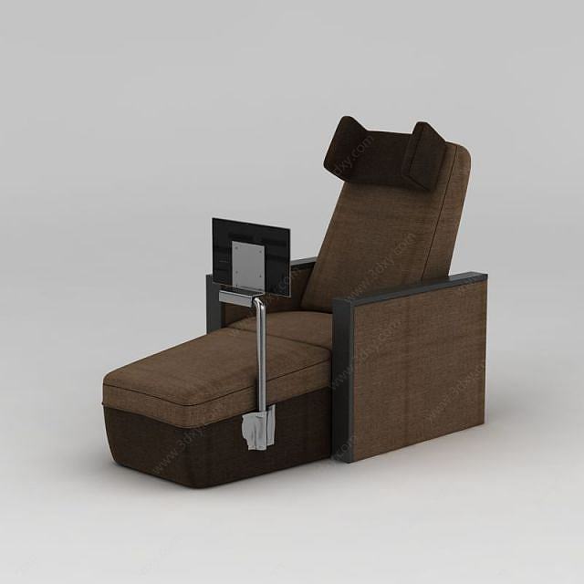 棕色休闲沙发3D模型