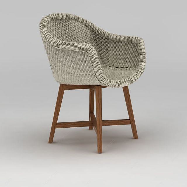 时尚精品藤椅3D模型