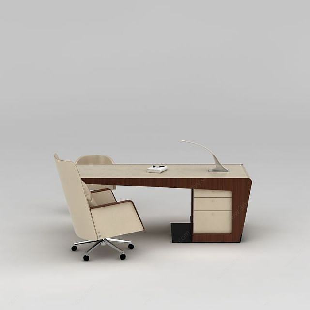 老板办公桌椅3D模型