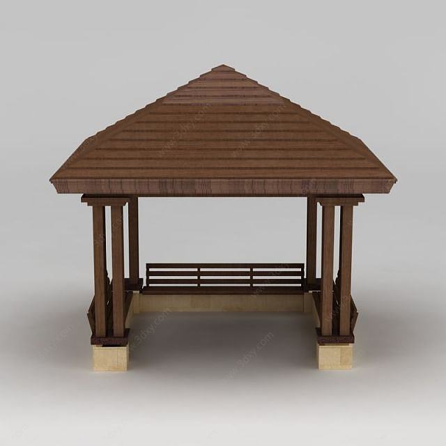 公园木亭子3D模型