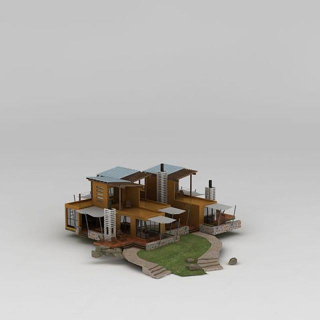 木屋别墅3D模型