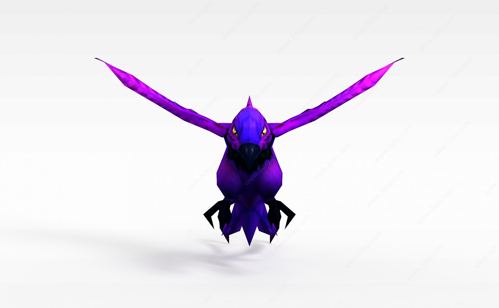 魔兽紫色飞鸟3D模型