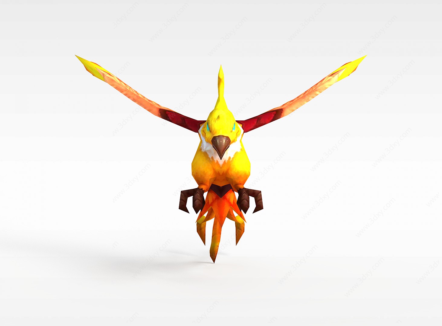 黄色飞鸟3D模型