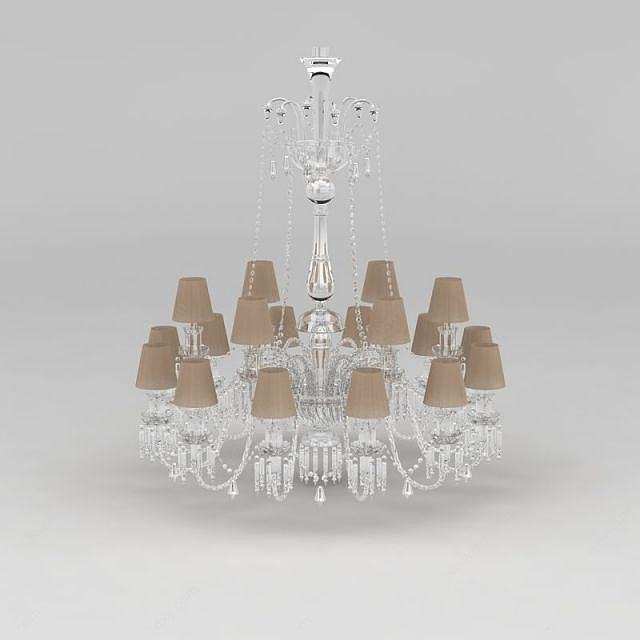 欧式风格水晶吊灯3D模型