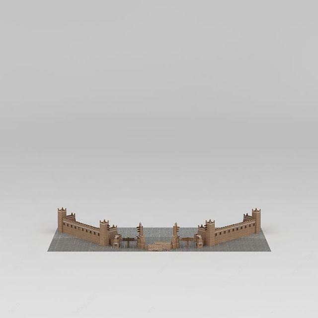 羌族建筑大门3D模型