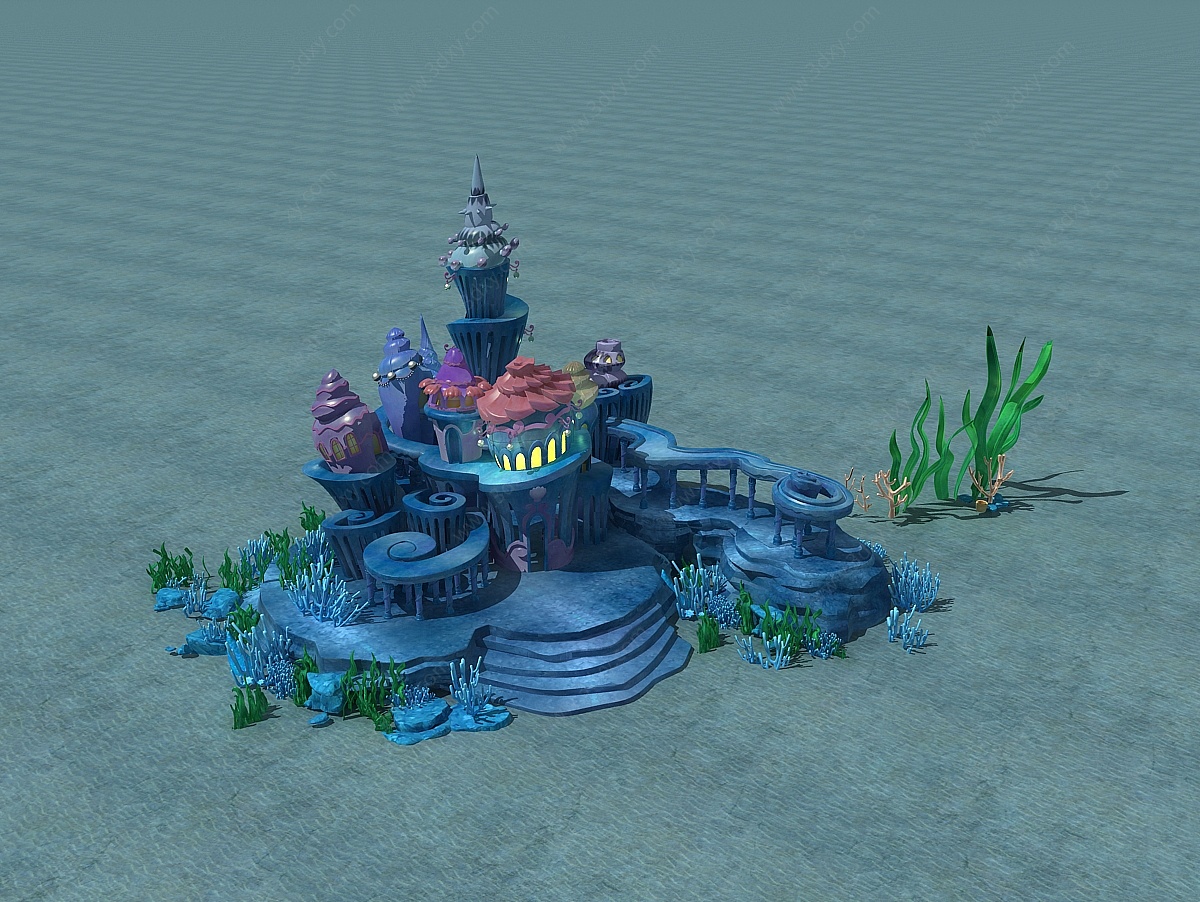 海底城堡3D模型