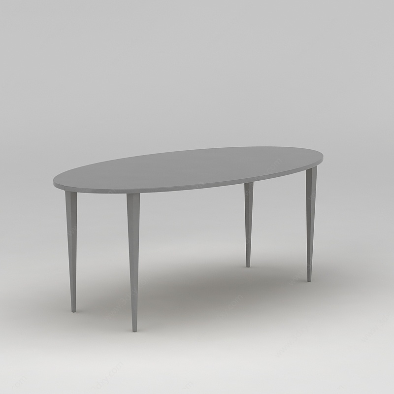 简约木桌子3D模型