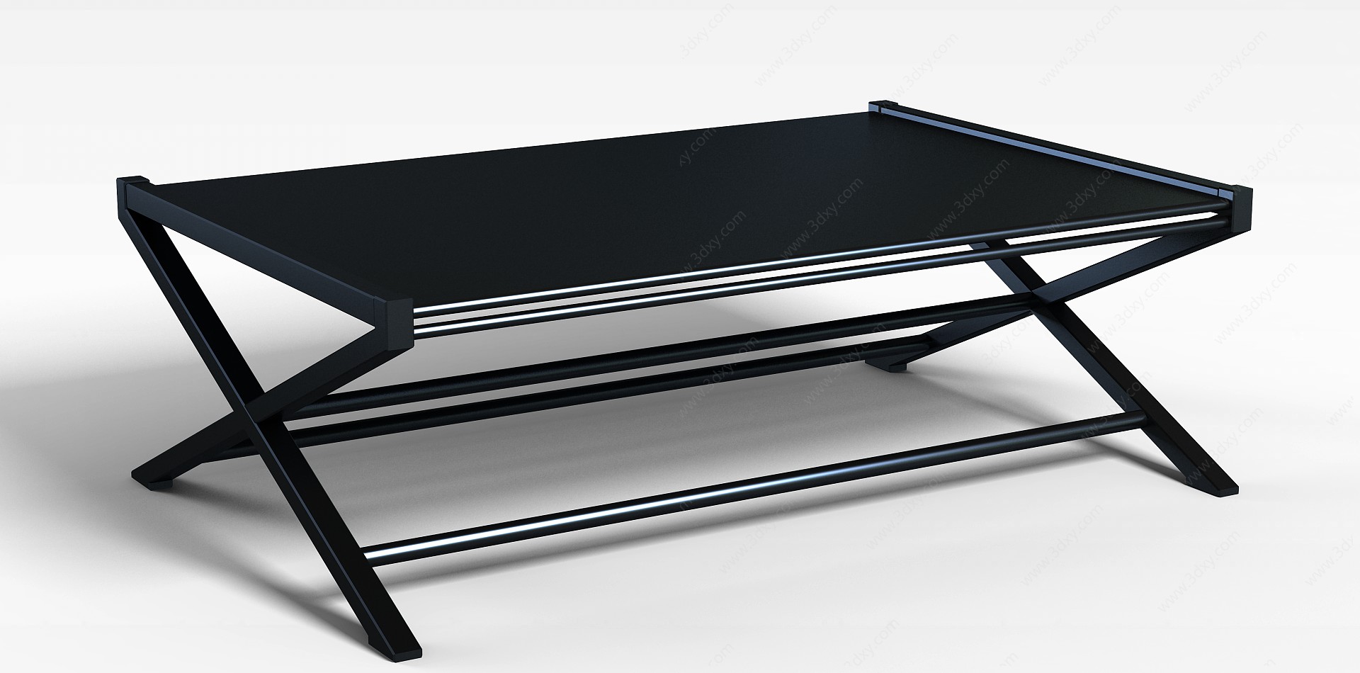 深蓝色铁艺桌子3D模型