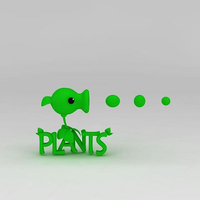 植物大战僵尸豌豆射手3D模型