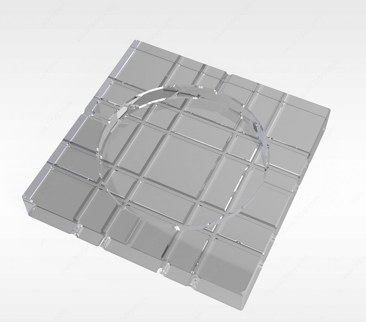 水晶烟灰缸3D模型