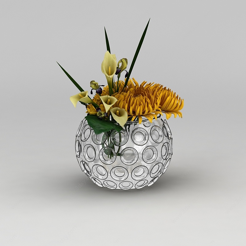 插花花瓶3D模型