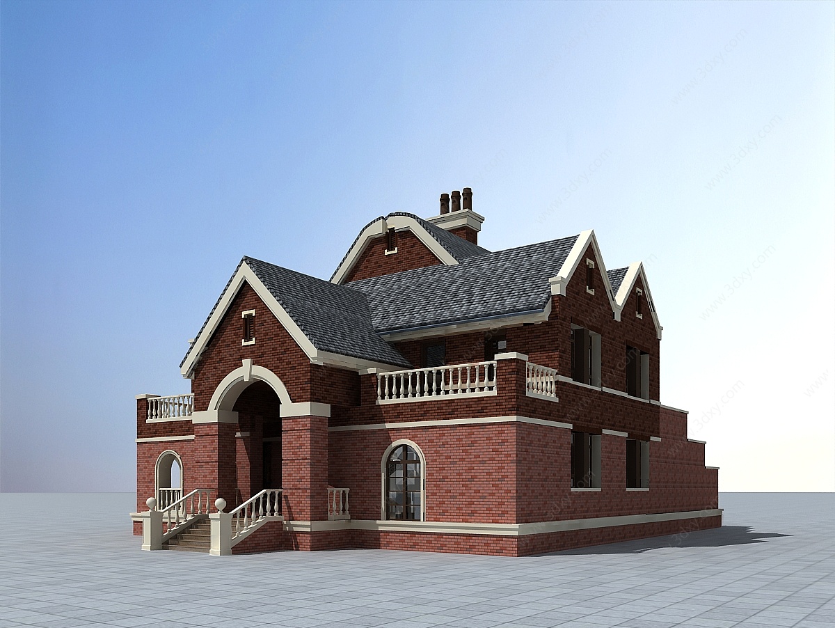 现代欧式别墅3D模型