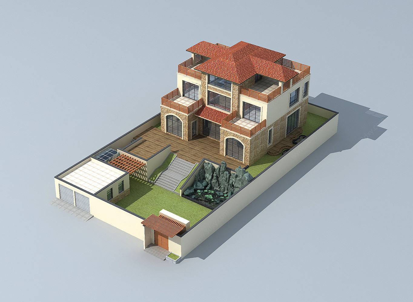 花园别墅3D模型
