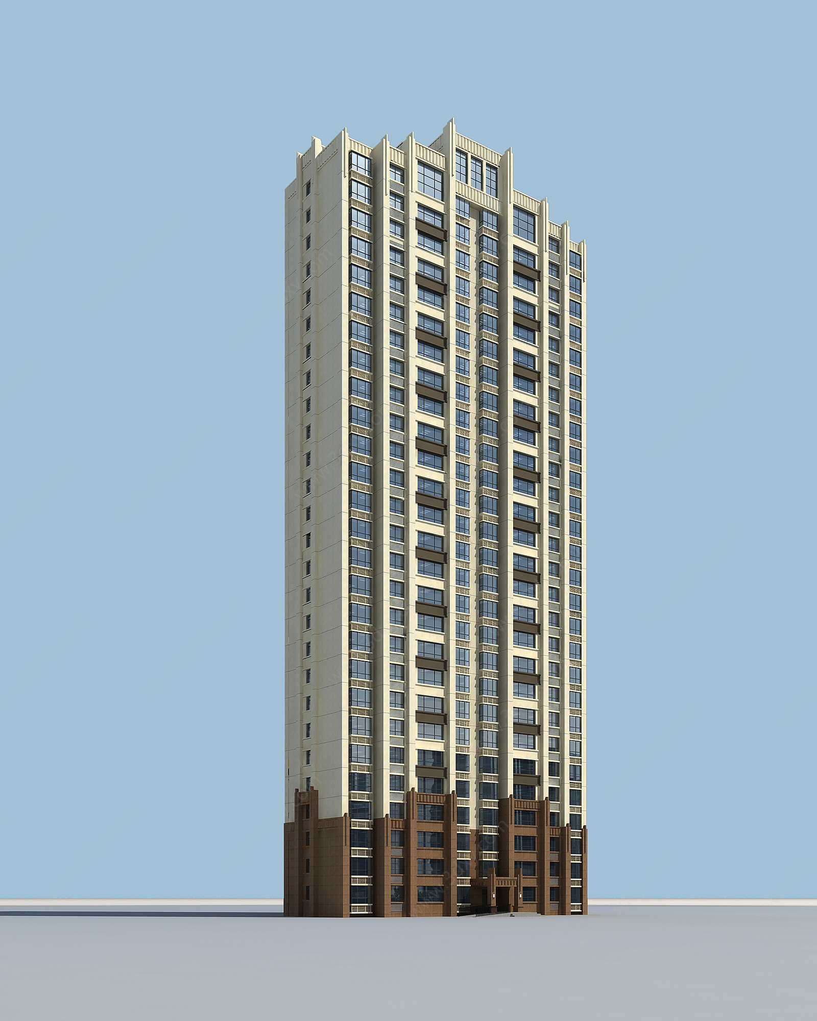 3A住宅楼3D模型