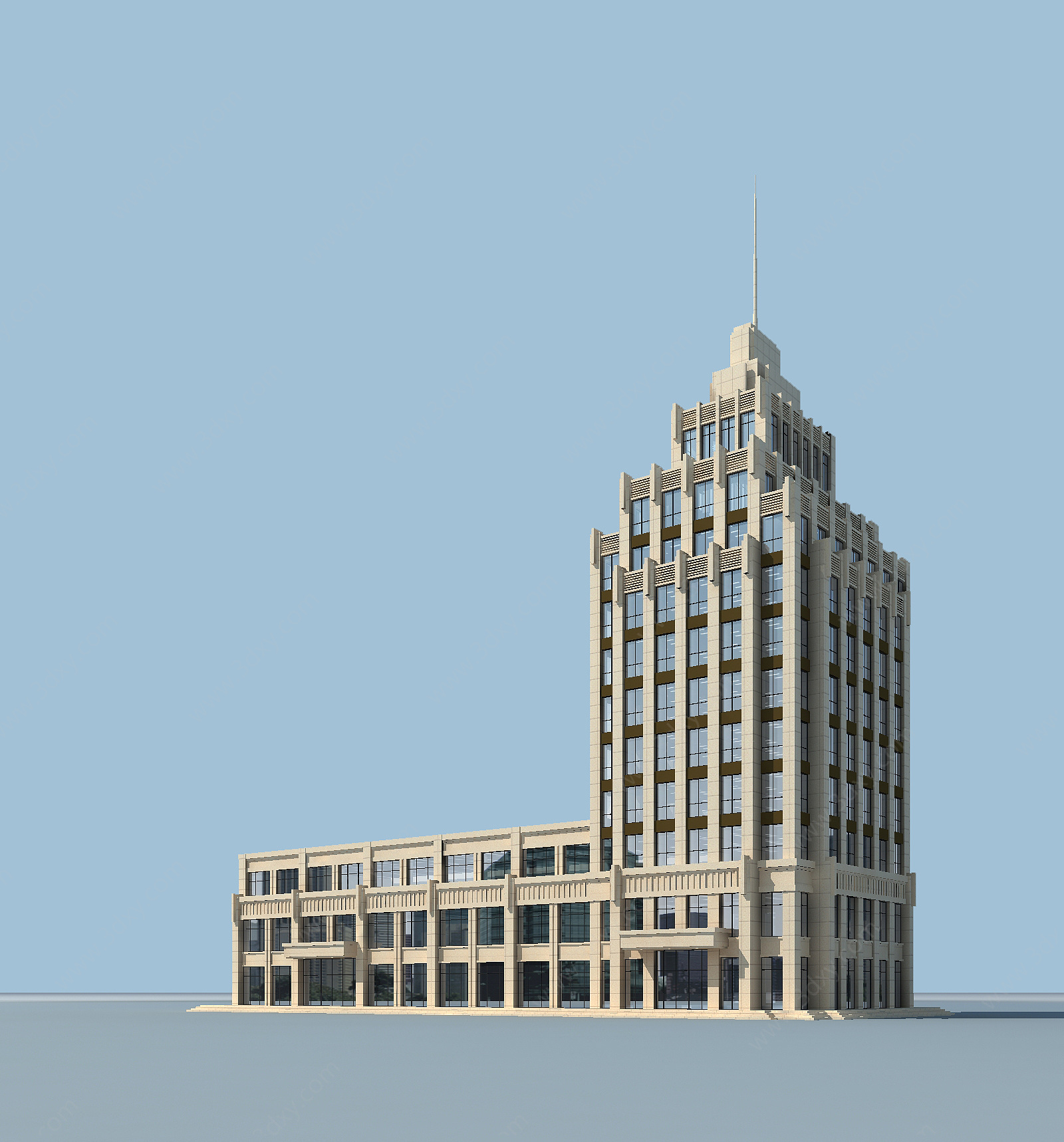 宾馆大楼3D模型