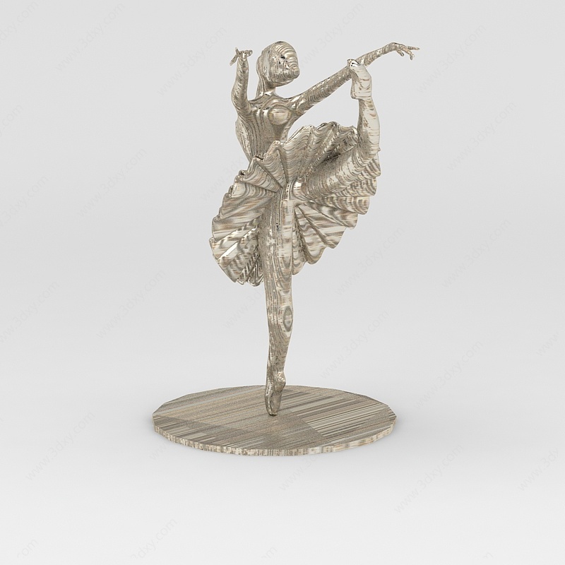 芭蕾舞女孩摆件3D模型