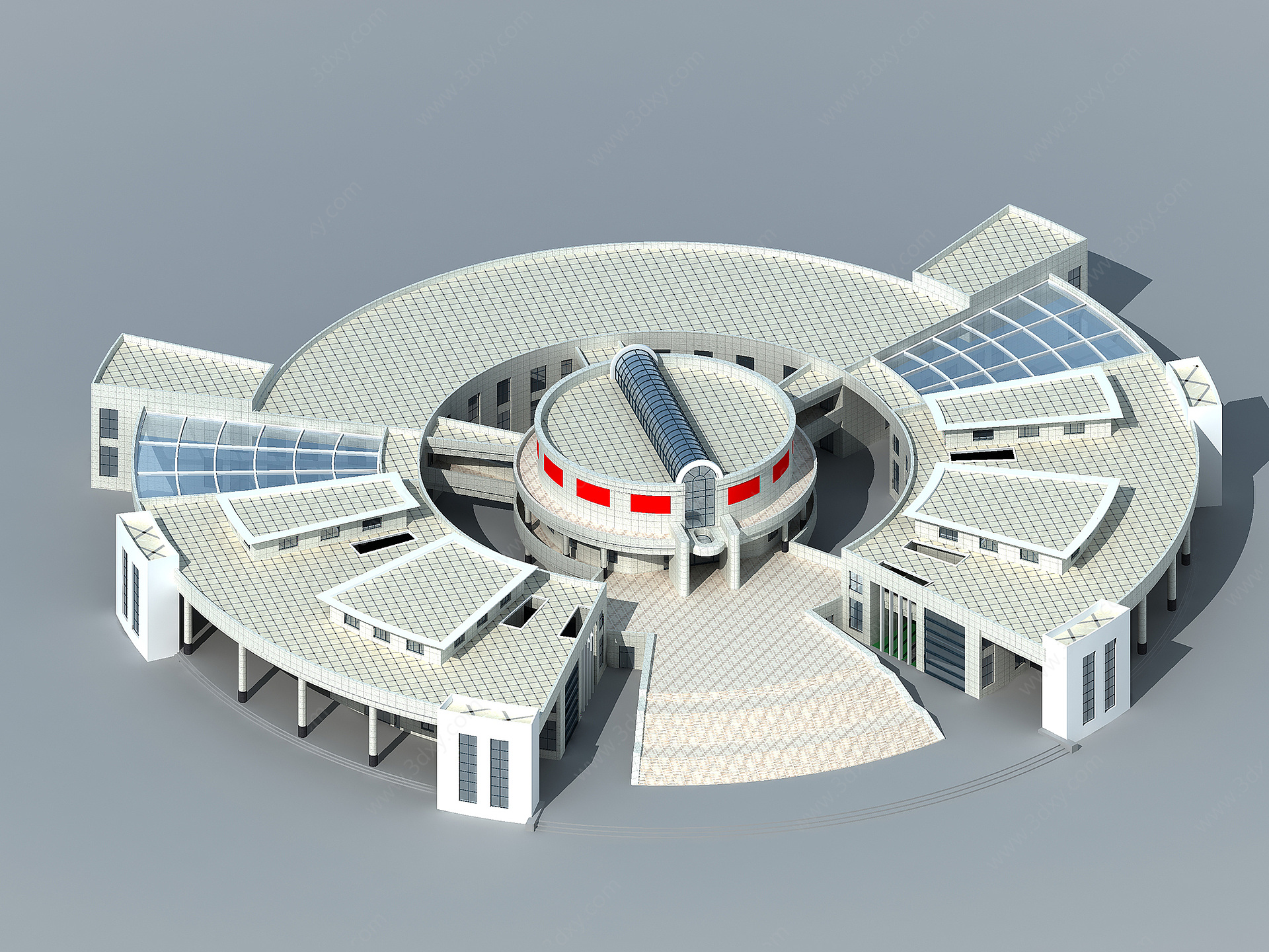 圆形建筑3D模型