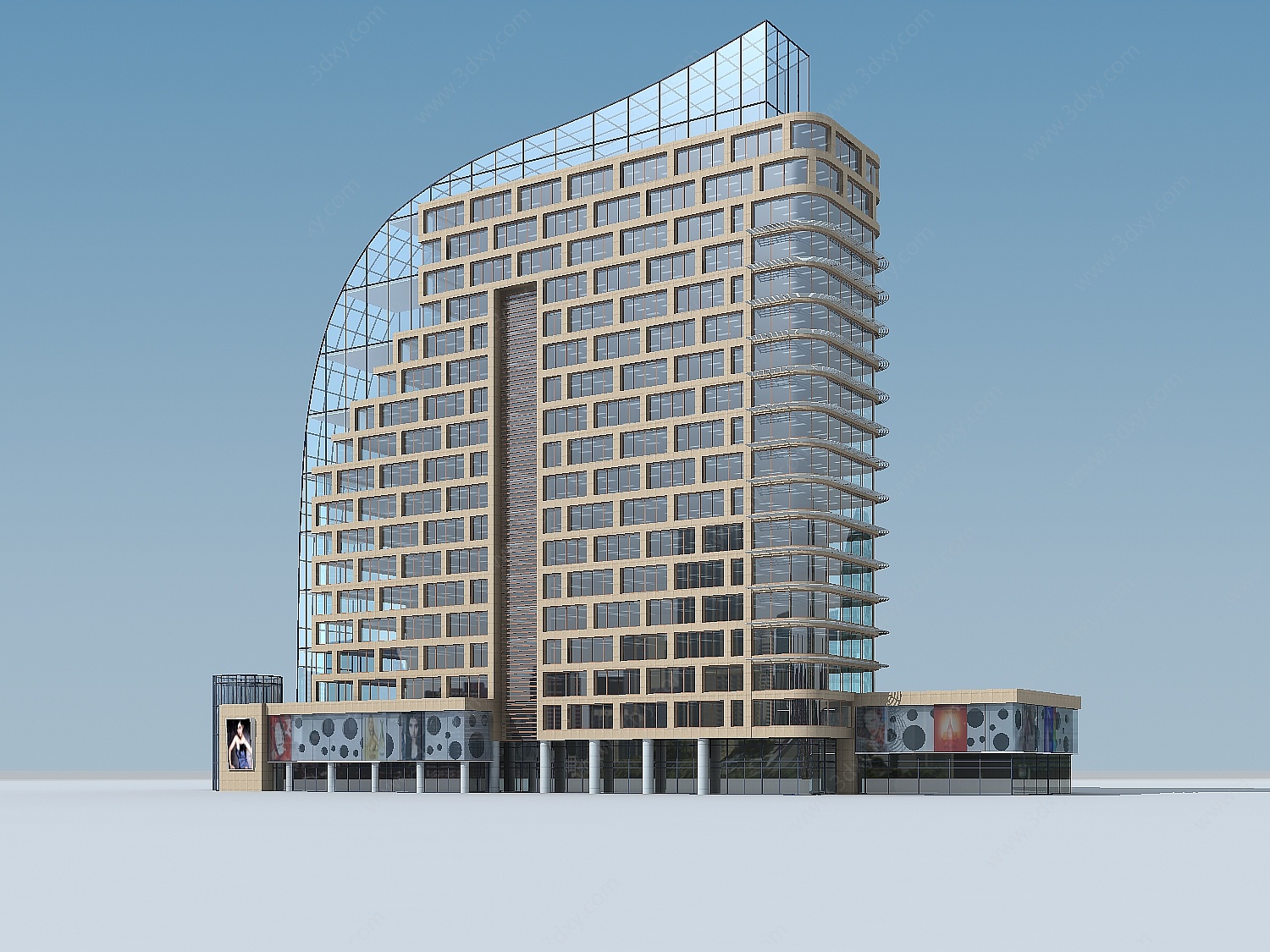 现代风格办公楼3D模型