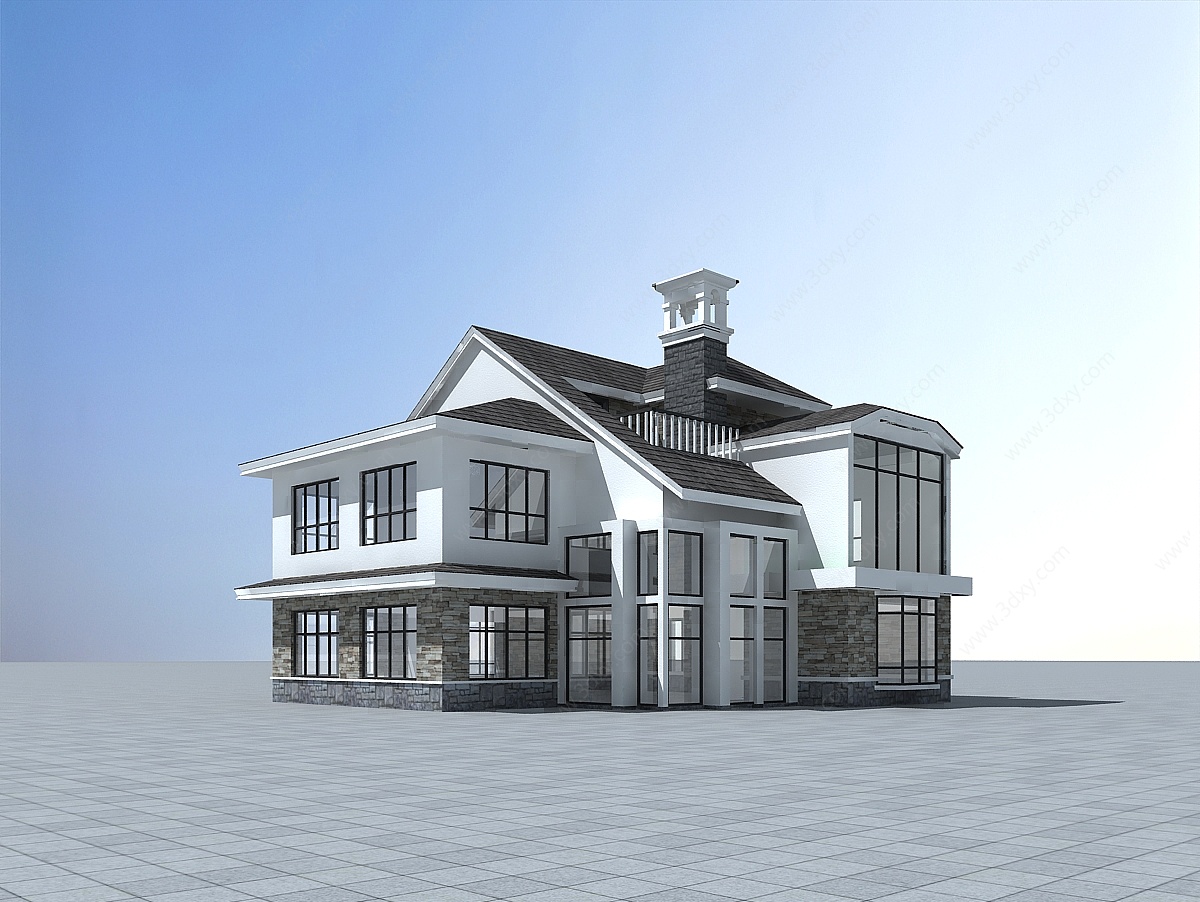 现代时尚别墅3D模型