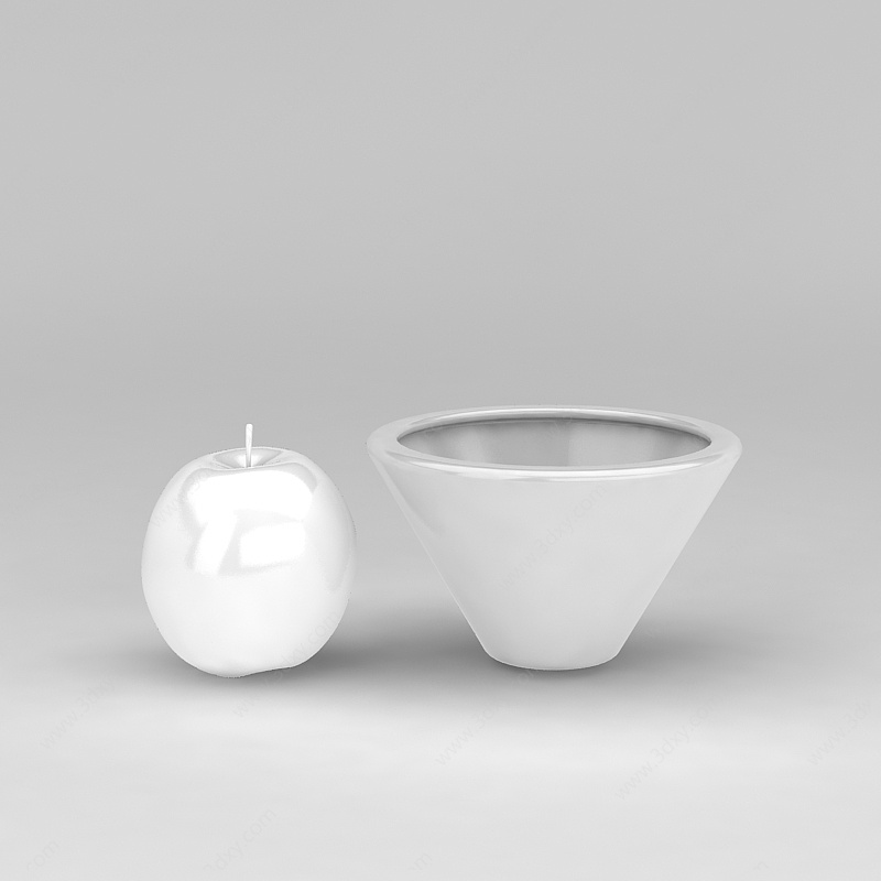 陶瓷摆件苹果3D模型