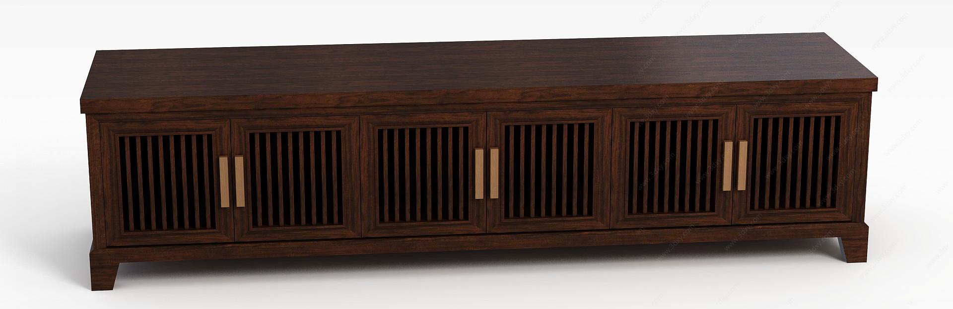 中式风格实木电视柜3D模型