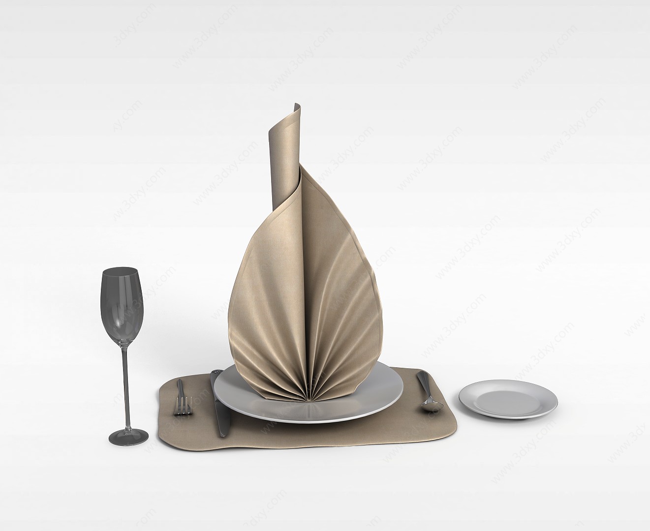高档西餐餐具3D模型