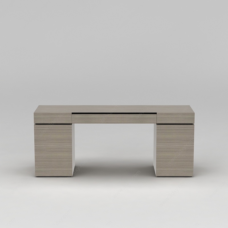 实木书桌办公桌3D模型
