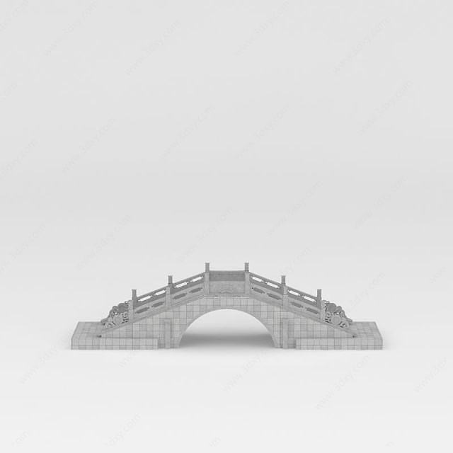 古建景观桥3D模型