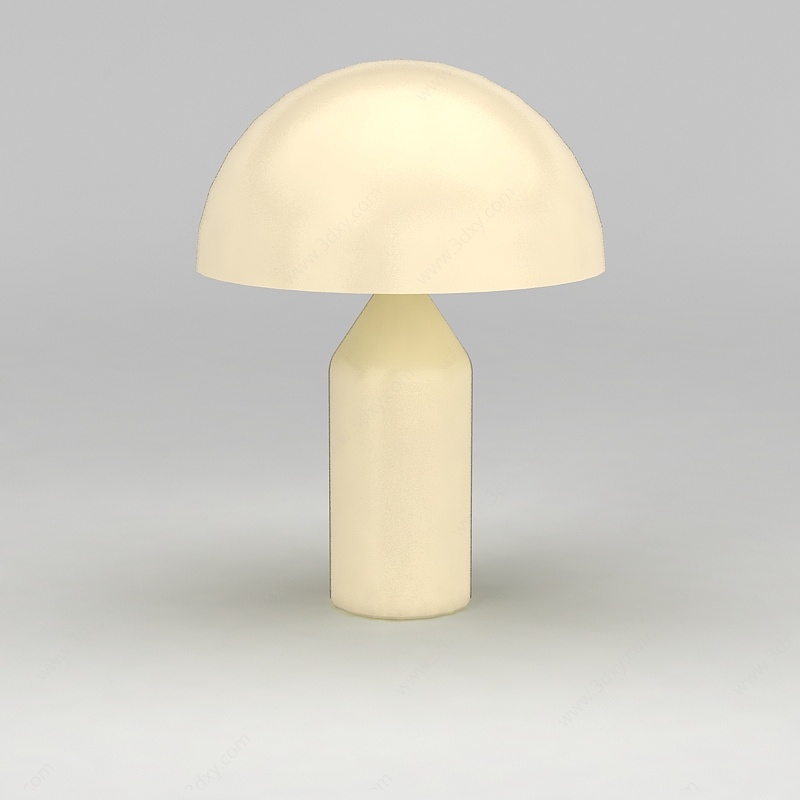 简约蘑菇形台灯3D模型