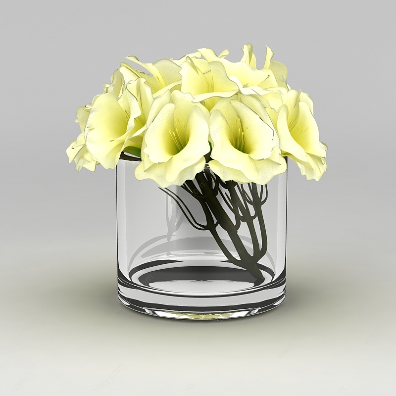 装饰杯花3D模型